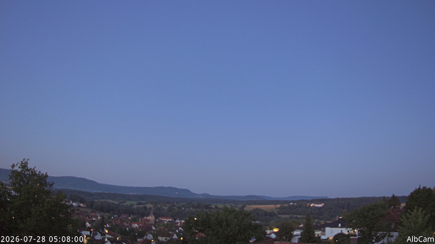 Canal de cámara en directo de AlbCam - Göppingen, Germany en View from Göppingen to SSW