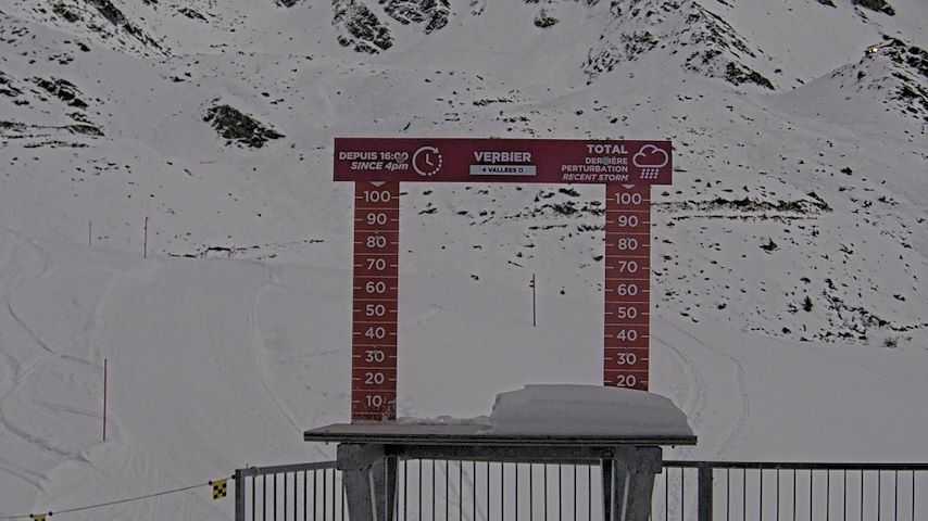 La Chaux 2'265 m. - Hauteur de neige Image