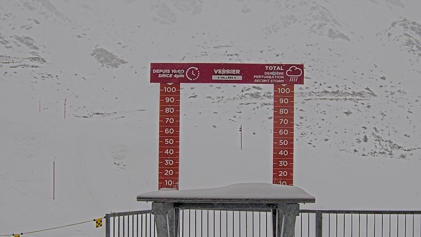 La Chaux 2'265 m. - Hauteur de neige Image