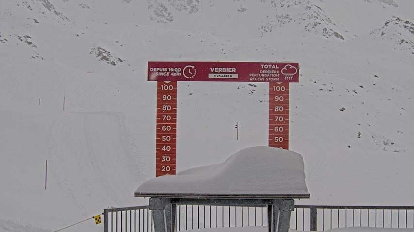 La Chaux 2'265 m. - Hauteur de neige Image