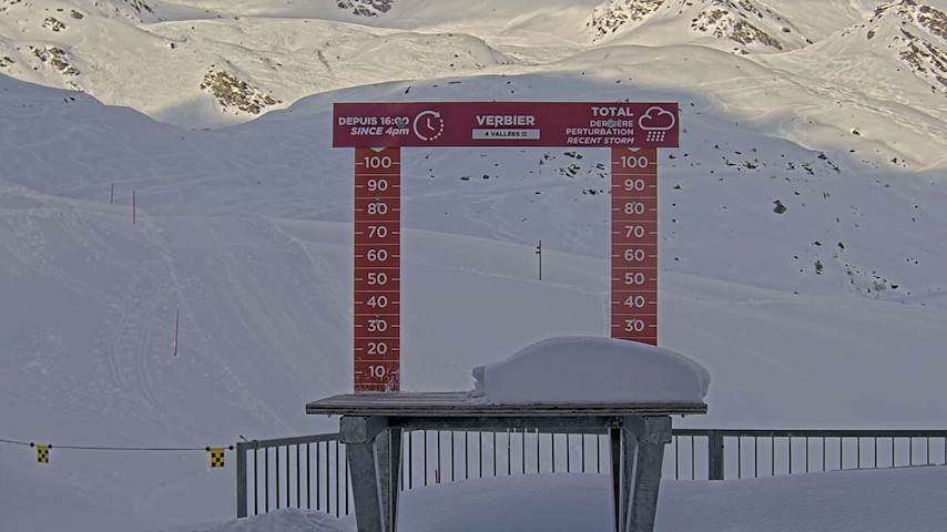 La Chaux 2'265 m. - Hauteur de neige Image