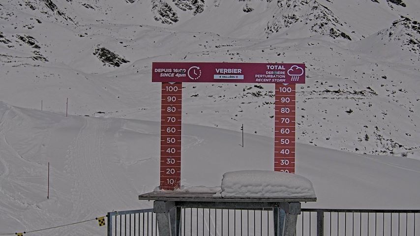 La Chaux 2'265 m. - Hauteur de neige Image