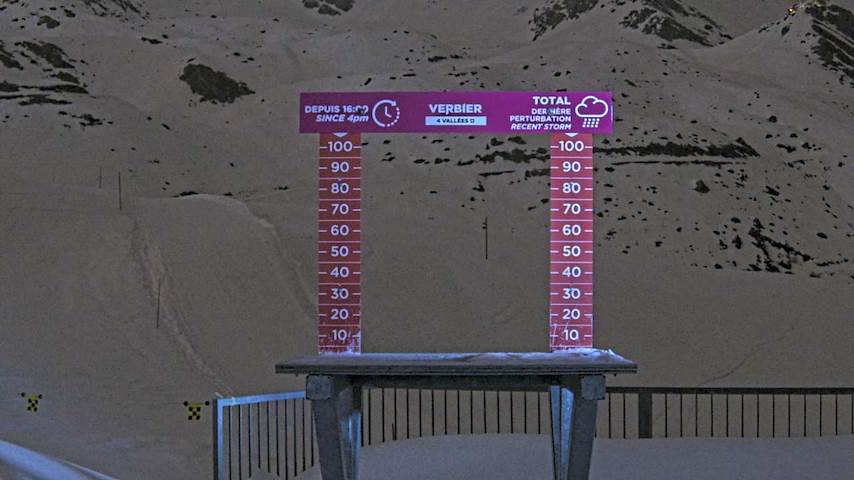 La Chaux 2'265 m. - Hauteur de neige Image