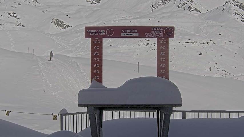 La Chaux 2'265 m. - Hauteur de neige Image