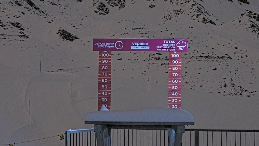 La Chaux 2'265 m. - Hauteur de neige Image