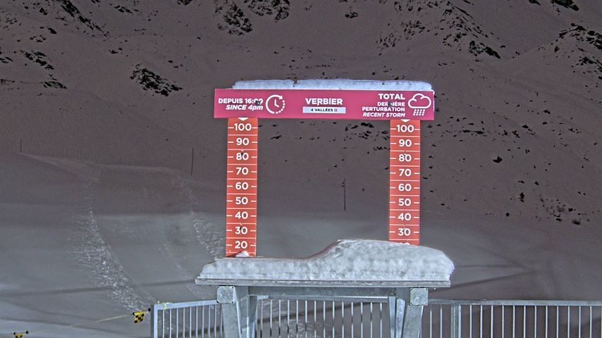 La Chaux 2'265 m. - Hauteur de neige Image