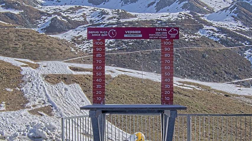 La Chaux 2'265 m. - Hauteur de neige Image