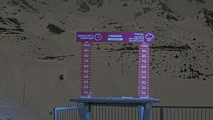 La Chaux 2'265 m. - Hauteur de neige Image