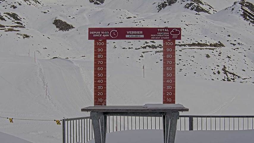 La Chaux 2'265 m. - Hauteur de neige Image