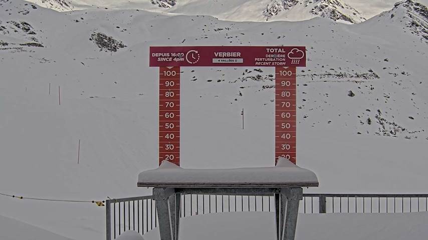 La Chaux 2'265 m. - Hauteur de neige Image