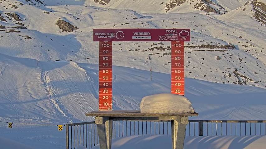 La Chaux 2'265 m. - Hauteur de neige Image