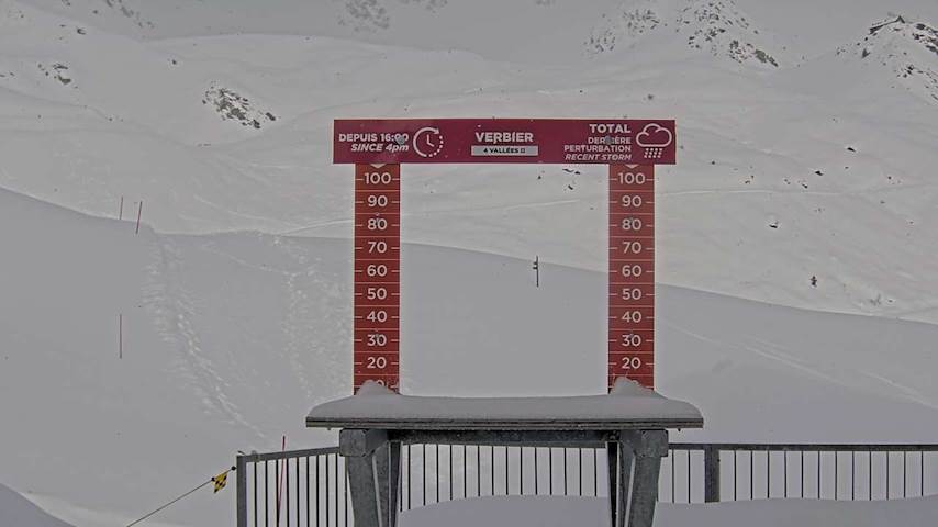 La Chaux 2'265 m. - Hauteur de neige Image