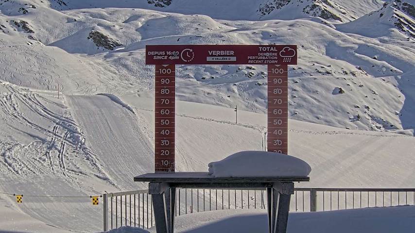 La Chaux 2'265 m. - Hauteur de neige Image