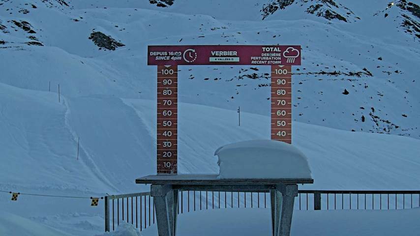 La Chaux 2'265 m. - Hauteur de neige Image