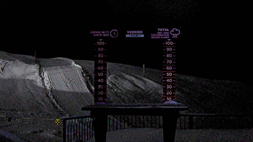 La Chaux 2'265 m. - Hauteur de neige Image