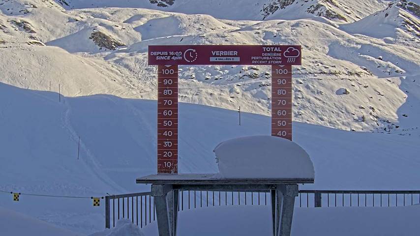 La Chaux 2'265 m. - Hauteur de neige Image