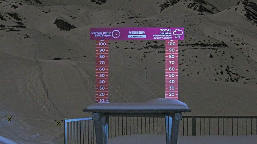 La Chaux 2'265 m. - Hauteur de neige Image