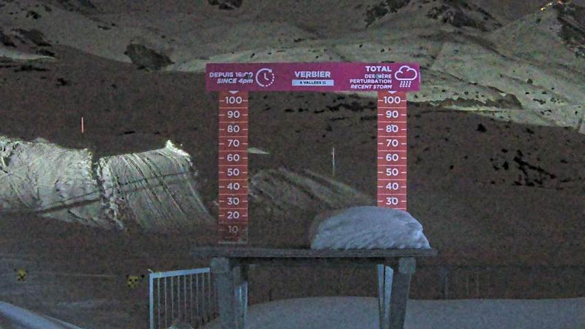 La Chaux 2'265 m. - Hauteur de neige Image