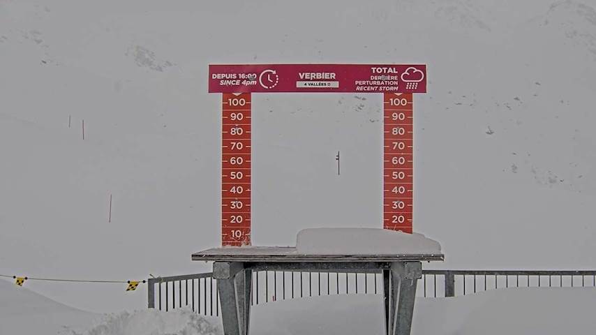 La Chaux 2'265 m. - Hauteur de neige Image