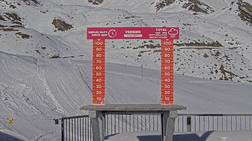 La Chaux 2'265 m. - Hauteur de neige Image