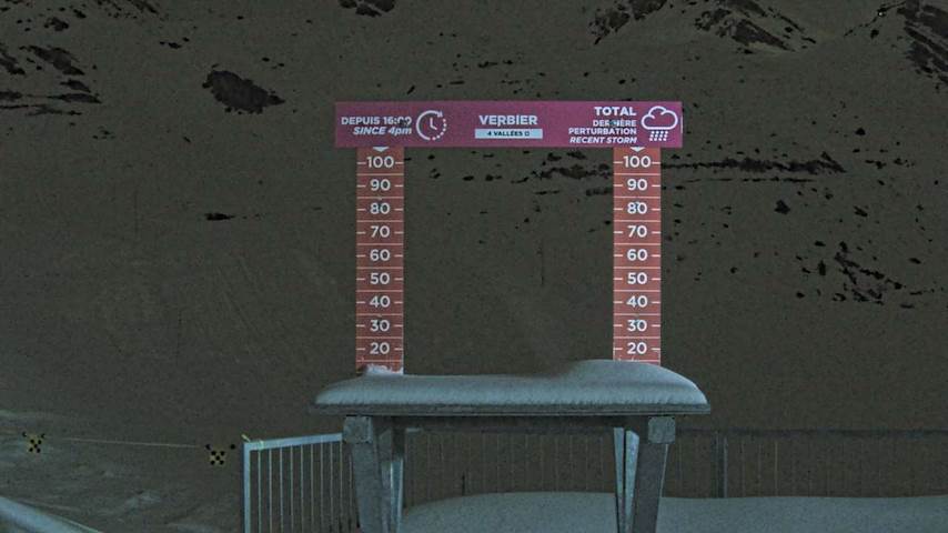 La Chaux 2'265 m. - Hauteur de neige Image