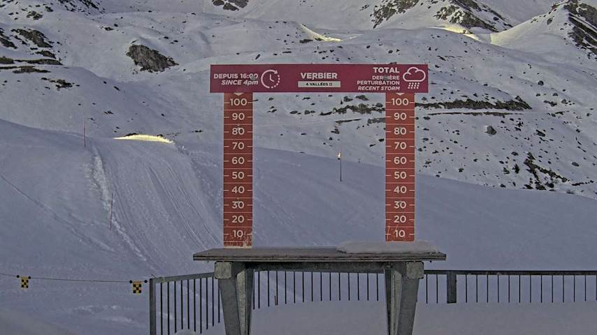 La Chaux 2'265 m. - Hauteur de neige Image