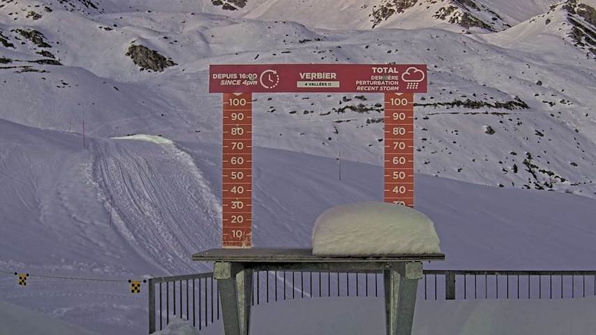 La Chaux 2'265 m. - Hauteur de neige Image