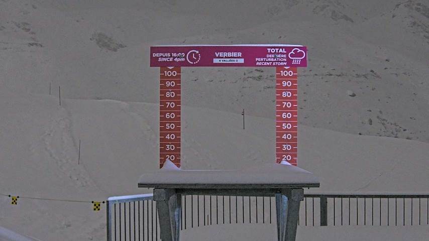 La Chaux 2'265 m. - Hauteur de neige Image