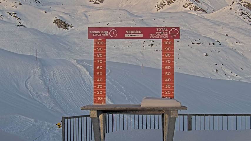La Chaux 2'265 m. - Hauteur de neige Image