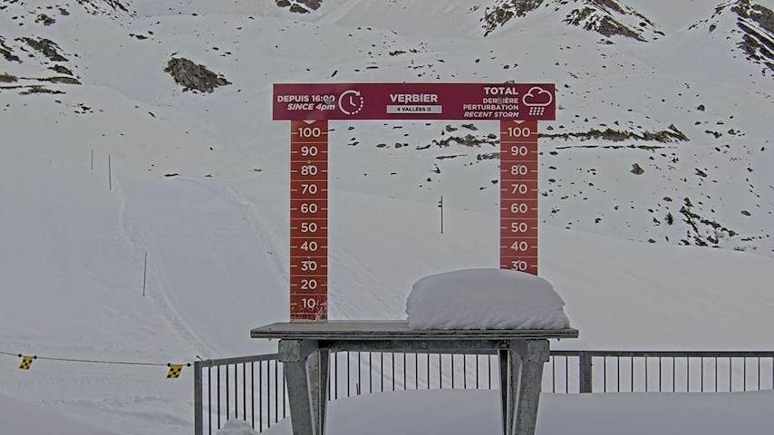 La Chaux 2'265 m. - Hauteur de neige Image