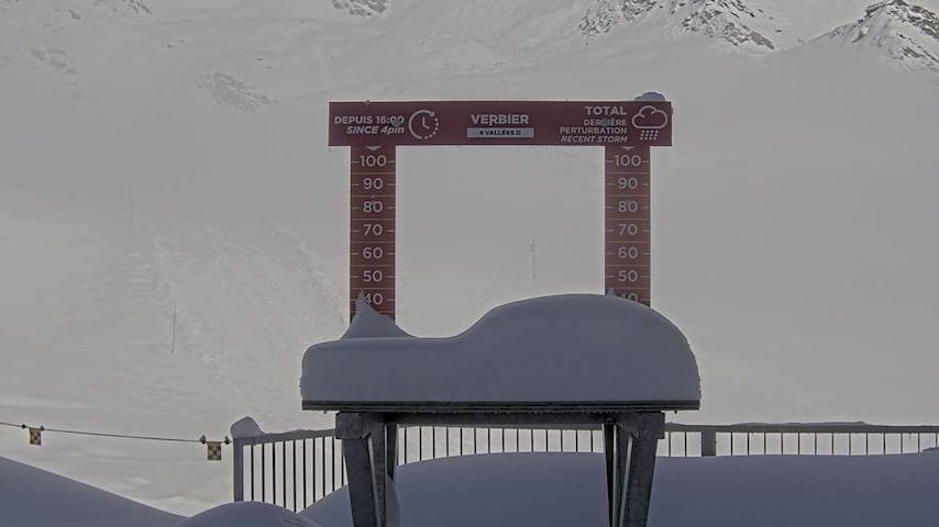 La Chaux 2'265 m. - Hauteur de neige Image