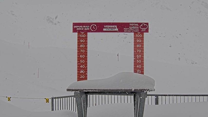 La Chaux 2'265 m. - Hauteur de neige Image