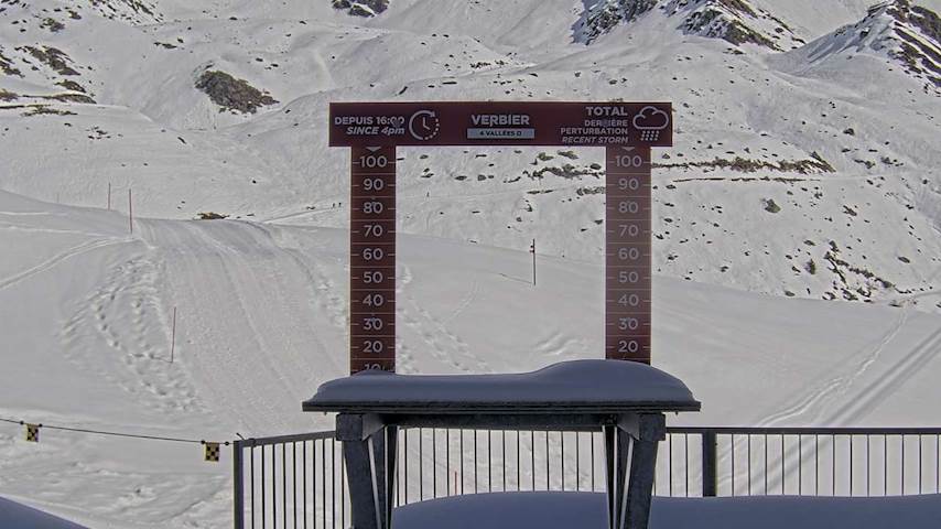 La Chaux 2'265 m. - Hauteur de neige Image