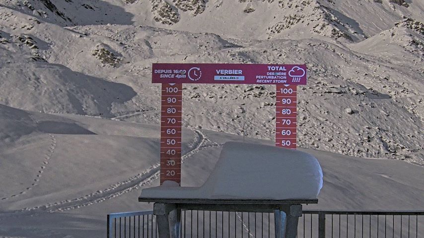 La Chaux 2'265 m. - Hauteur de neige Image