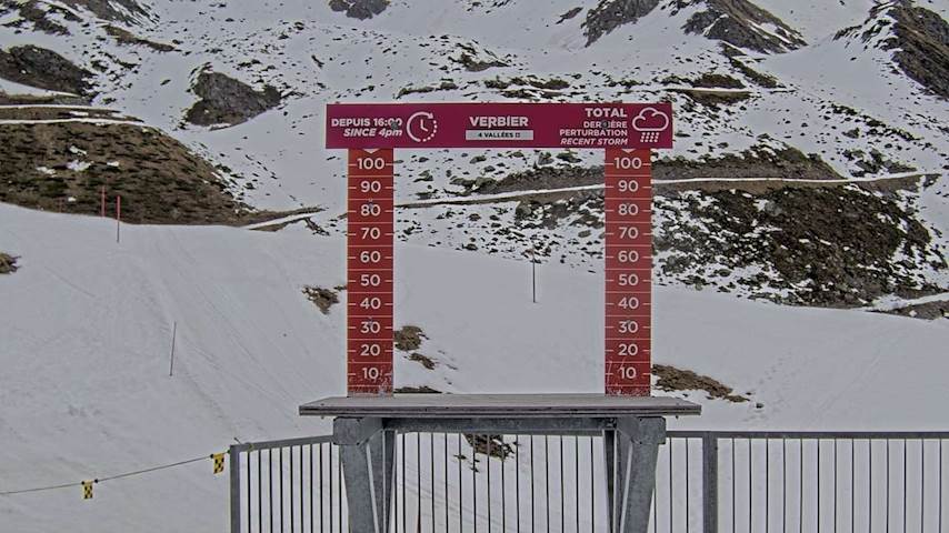 La Chaux 2'265 m. - Hauteur de neige Image