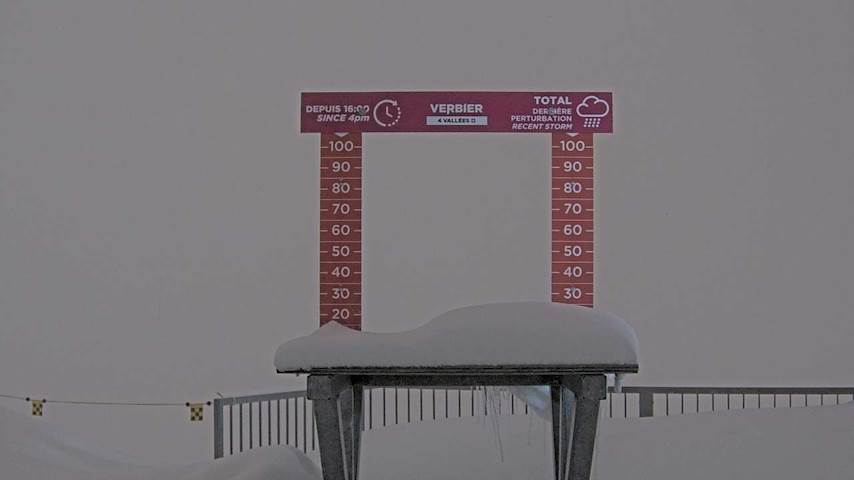 La Chaux 2'265 m. - Hauteur de neige Image