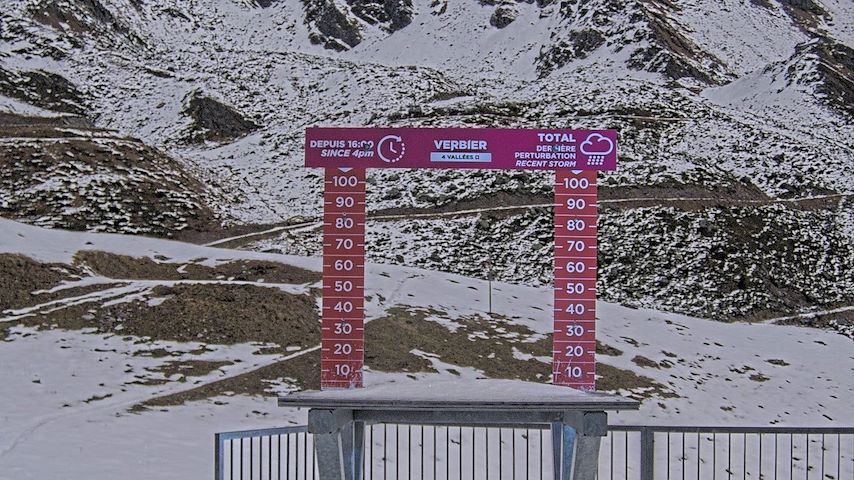 La Chaux 2'265 m. - Hauteur de neige Image