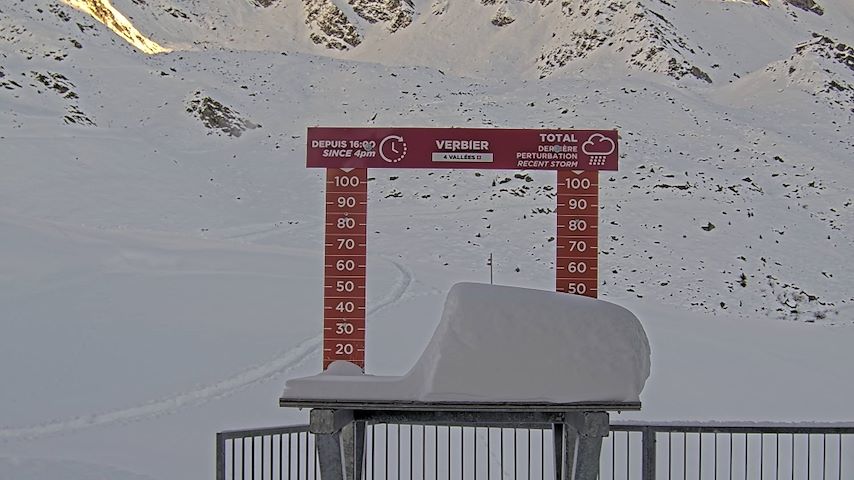 La Chaux 2'265 m. - Hauteur de neige Image