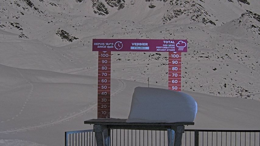 La Chaux 2'265 m. - Hauteur de neige Image