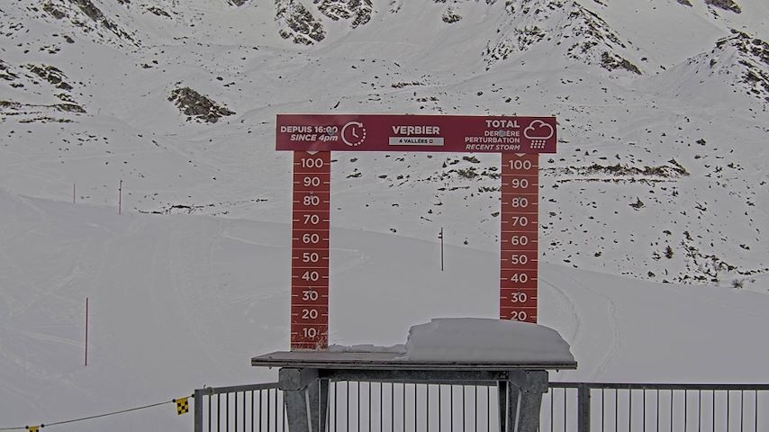 La Chaux 2'265 m. - Hauteur de neige Image