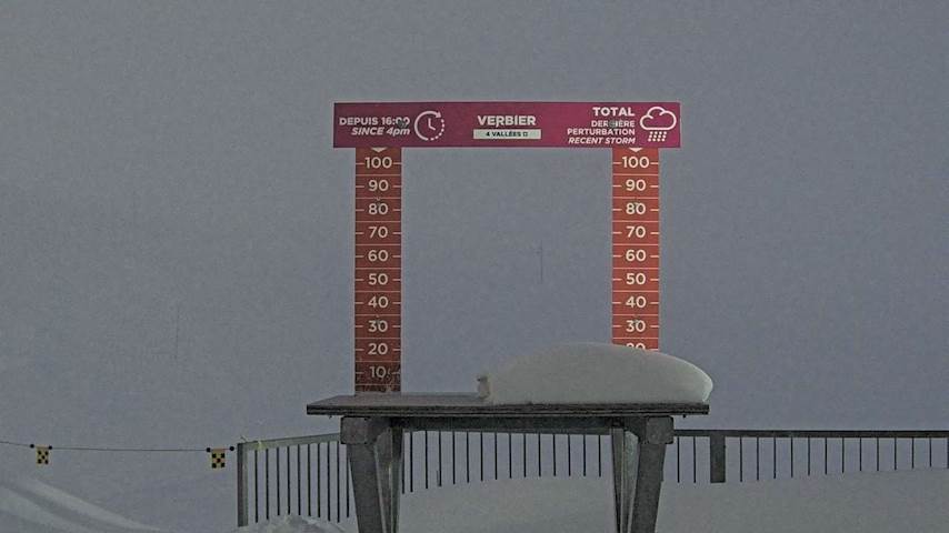 La Chaux 2'265 m. - Hauteur de neige Image