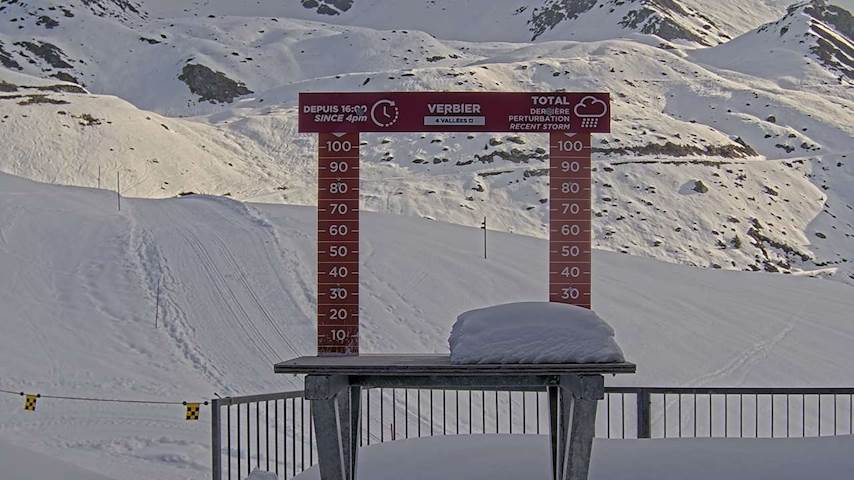 La Chaux 2'265 m. - Hauteur de neige Image
