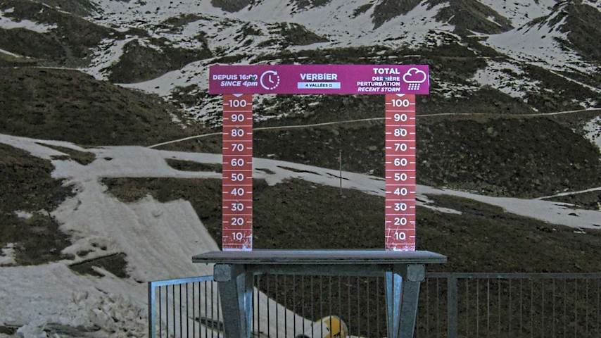 La Chaux 2'265 m. - Hauteur de neige Image