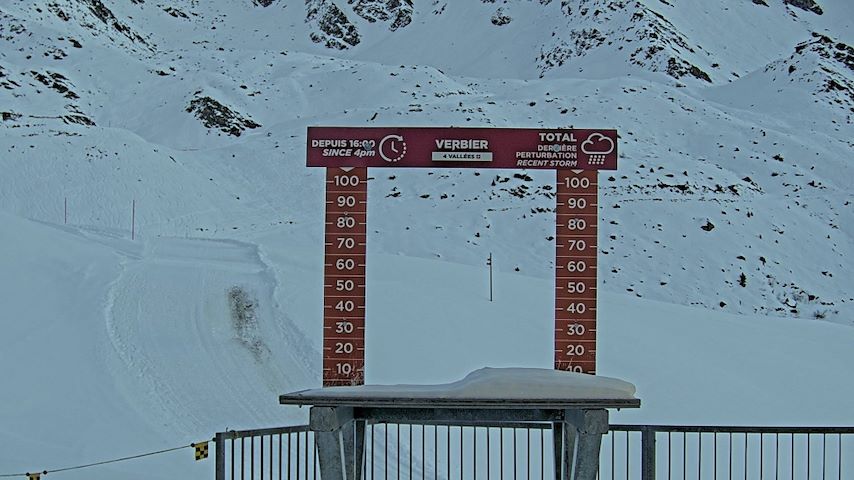 La Chaux 2'265 m. - Hauteur de neige Image