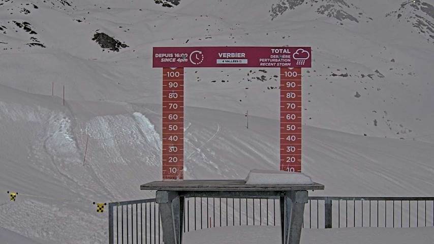 La Chaux 2'265 m. - Hauteur de neige Image