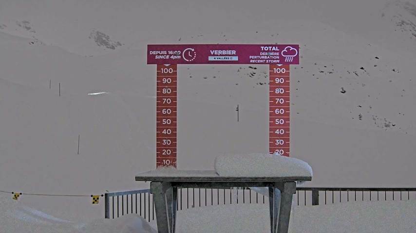 La Chaux 2'265 m. - Hauteur de neige Image