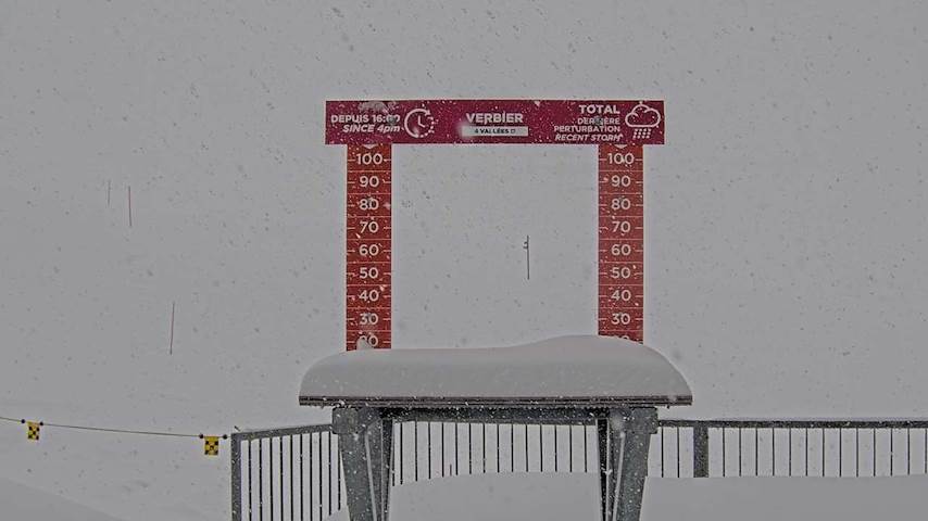 La Chaux 2'265 m. - Hauteur de neige Image