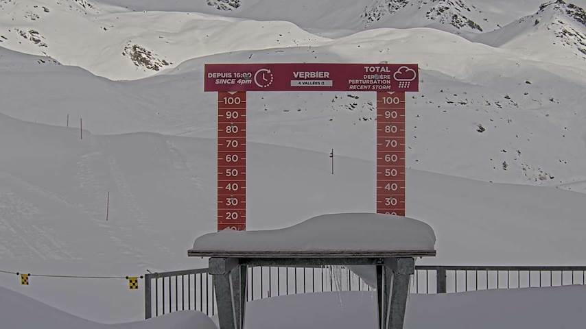 La Chaux 2'265 m. - Hauteur de neige Image