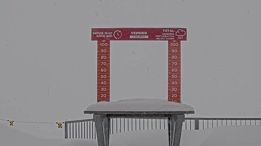 La Chaux 2'265 m. - Hauteur de neige Image