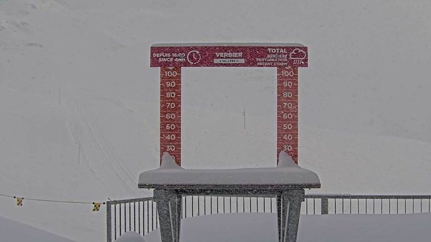 La Chaux 2'265 m. - Hauteur de neige Image